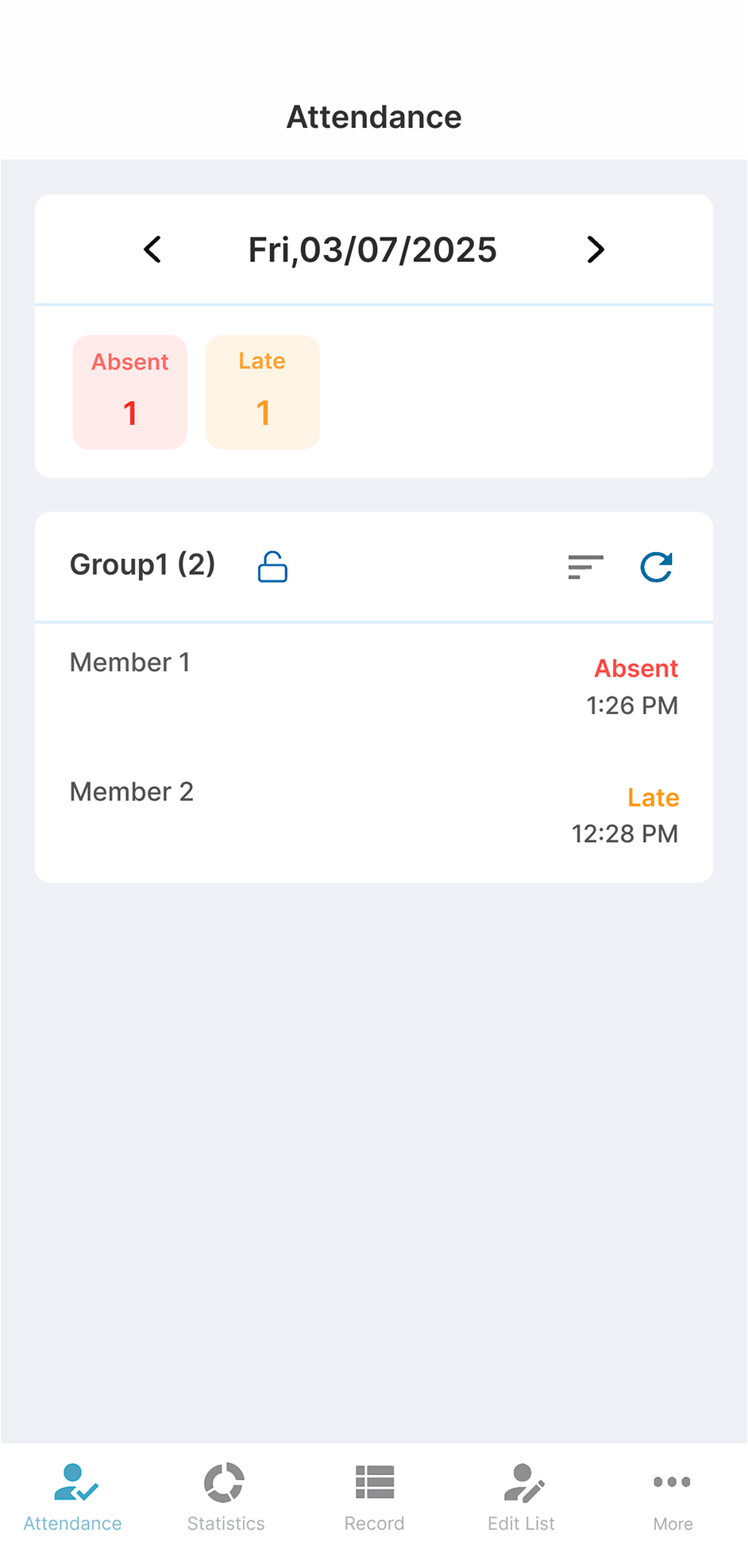 Detailed Attendance Records